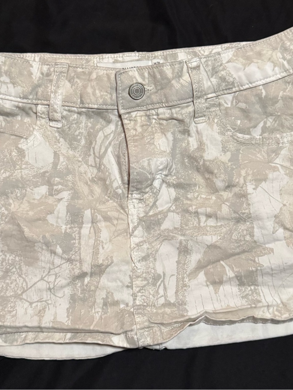 Hollister Camo Mini Skirt Women’s 6 W28 Beige Realtree Style Skort Y2K